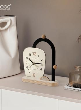 EMITDOOG入户玄关装饰摆件家居客厅电视柜摆放式创意时钟桌面饰品