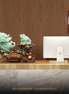 广纳百财招财白菜摆件金蟾客厅办公室酒柜收银台装饰店铺开业礼品