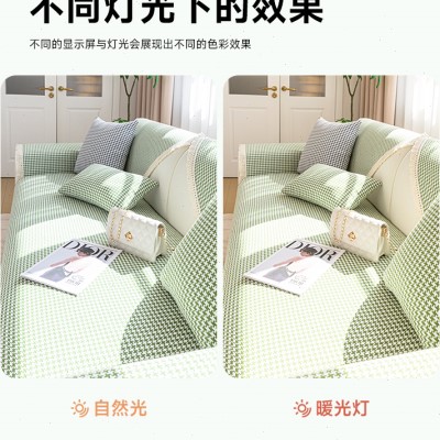 沙发垫新款2024四季通用防滑实木沙发坐垫盖布高密度棉麻沙发垫子-图0