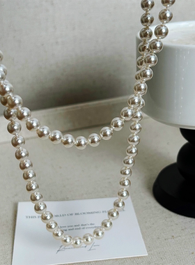 新款珍珠项链一款多戴高级感多层毛衣链小香风施家珍珠气质百搭