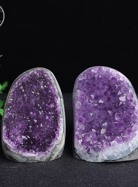 Amethyst Crysjtal Clusters Stone Uruguay Deep Purple Raw Geo