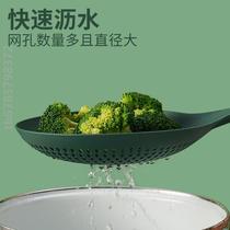 Kitchen Leaking Spoon Domestic High Temperature Resistant Large Leakage Spoon Without Stick Pan Scoop Dumplings Dumplings Dumplings Filter Spoon Net Sieve Soup Powder Scoop