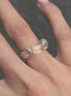 采石银球黄水戒指新年礼物