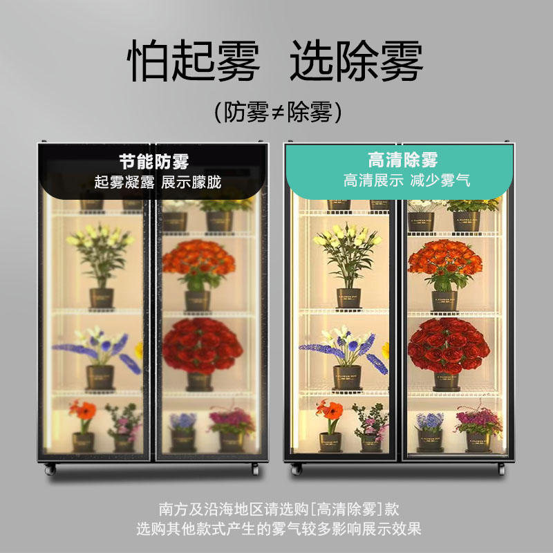 鲜花保鲜柜冷藏柜风冷无霜商用冰箱展示柜冰柜冷柜花店专用鲜花柜