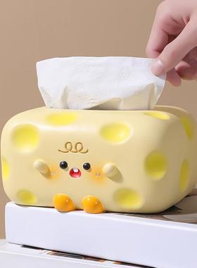 创意抽纸盒客厅纸巾盒轻奢高档树脂摆件茶几装饰居家纸抽盒送礼品