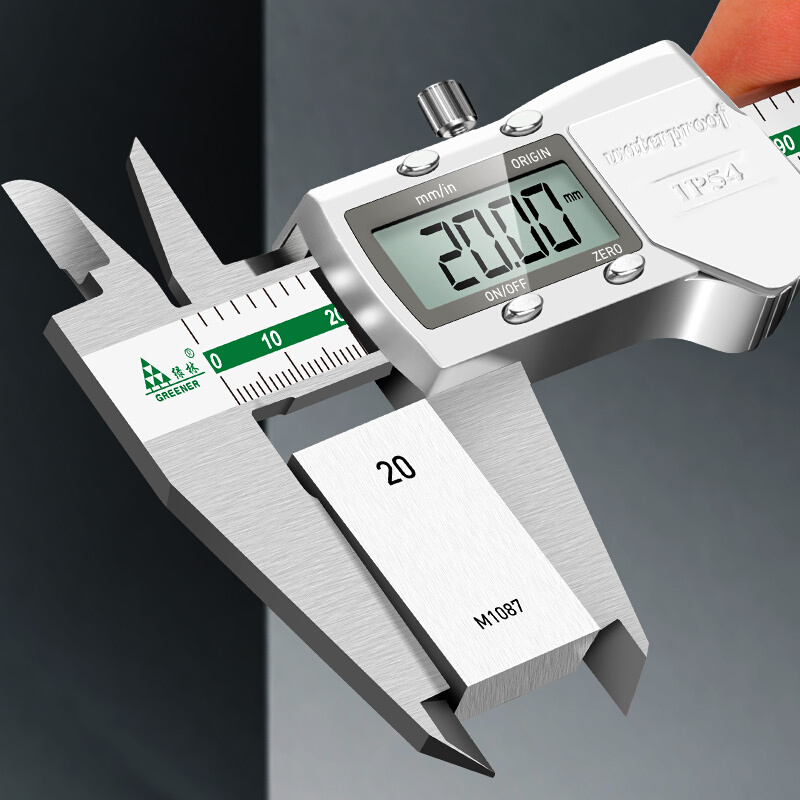 绿林游标卡尺电子数显高精度不锈钢工业级专用深度300mm油标卡尺 - 图0