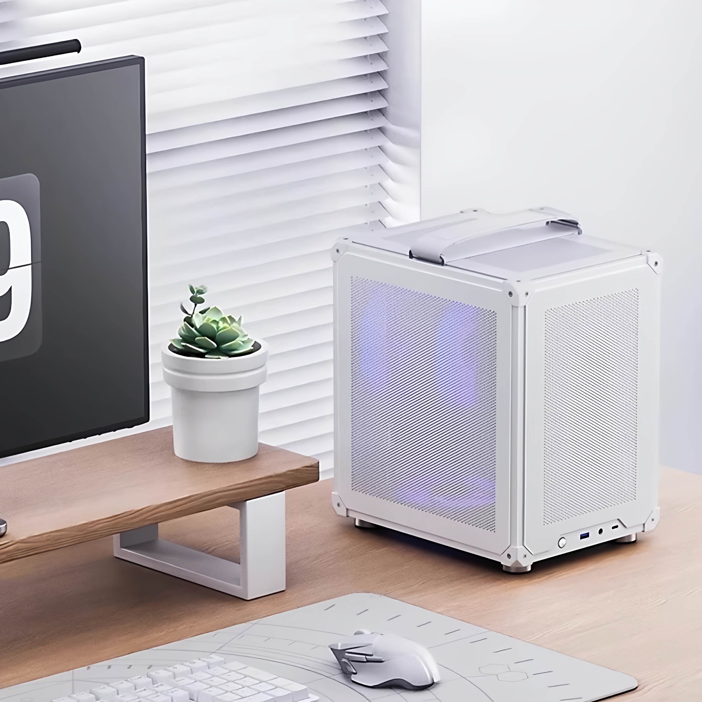 乔思伯机箱Z20/C6/C6MAX/C6ITX手提式便携侧透迷你小机箱ITX MATX - 图1