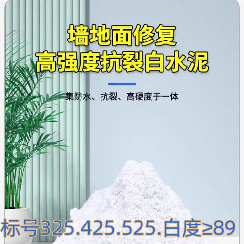 525高强度白水泥白色水泥325地面修补速干防水家用快干瓷砖填缝剂 - 图3