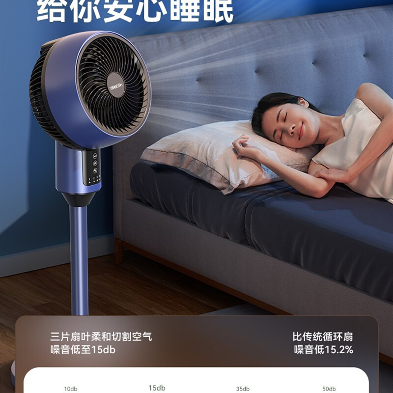 ?美的青选空气循环扇家用超静音睡眠无声音台式风扇立式涡轮落地-图1