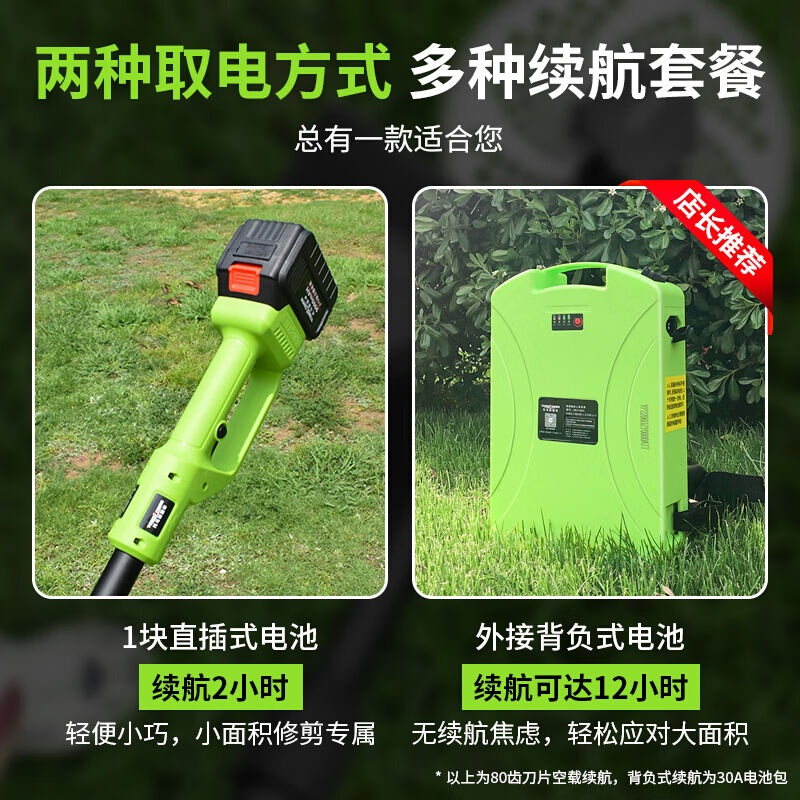 TOMSPOWER割草机无刷大功率割灌机电动农具背负式锂电草坪机除草 - 图3