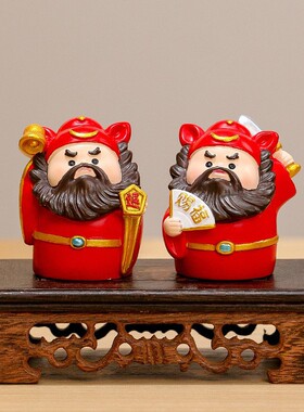 中式五路财神小神仙家居书柜桌面摆件玄关装饰品伴手礼福气财神爷