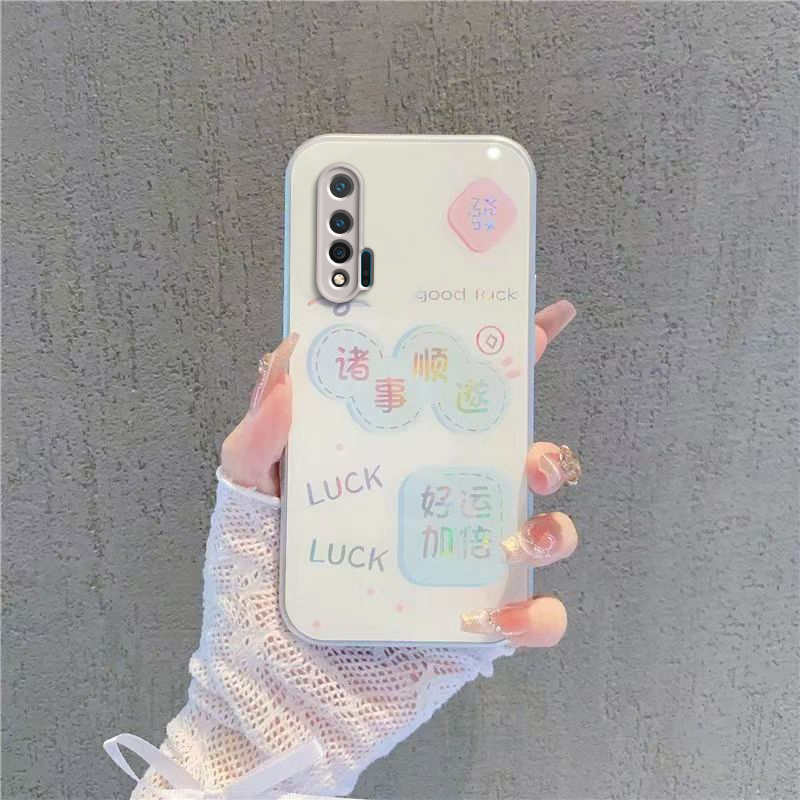 适用华为Nova6手机壳5G版nove64G保护套novo新款nava专用navo硬玻璃nave全包n0va防摔note六n6nv男女诸事顺遂 - 图0