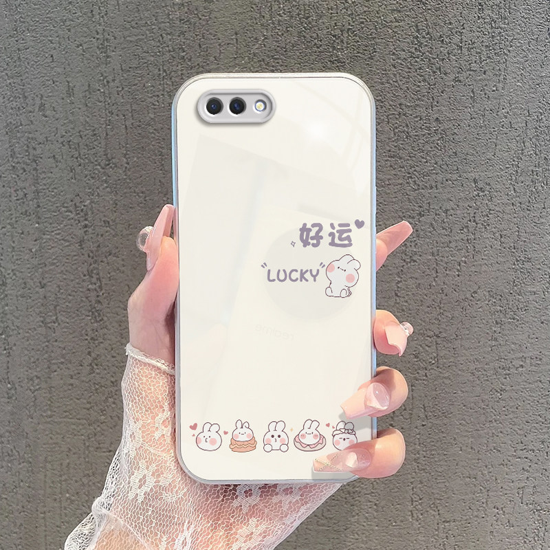 PBAM00手机壳PBBM30套PBAT新款OPPOPBBM玻璃PBAM啊OPPOPBAT全包边PBAMOO防摔OPPOPBAMOO男A5女OPPOA5好运兔子 - 图2