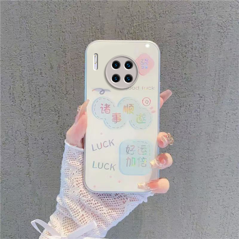 适用华为Mate30Pro手机壳Mete30Pr0保护套M30Por新款MT30硬玻璃简约Meta全包防摔Mat魅特迈特Met男女诸事顺遂 - 图0