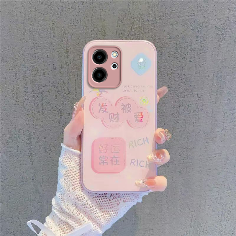 适用荣耀80SE手机壳HONOR8OSE保护套ES华为新款H0N0R80S80E钢化玻璃全包防摔曲屏简约曲面屏专用男女诸事顺遂 - 图2