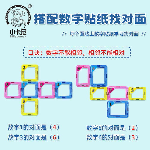 小卡尼磁性正方体长方体表面积演示器磁力片拼接积木玩具数学具 - 图1