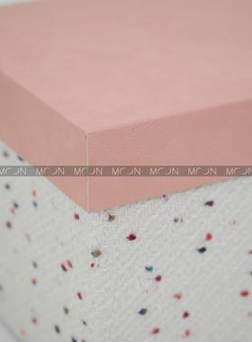 MOON慕空间样板房衣帽间收纳盒摆件粉色盖方盒软装饰品摆设道具