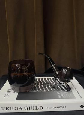 现代轻奢客厅茶几桌面雪茄组合套装极简样板间雪茄主题边几摆设