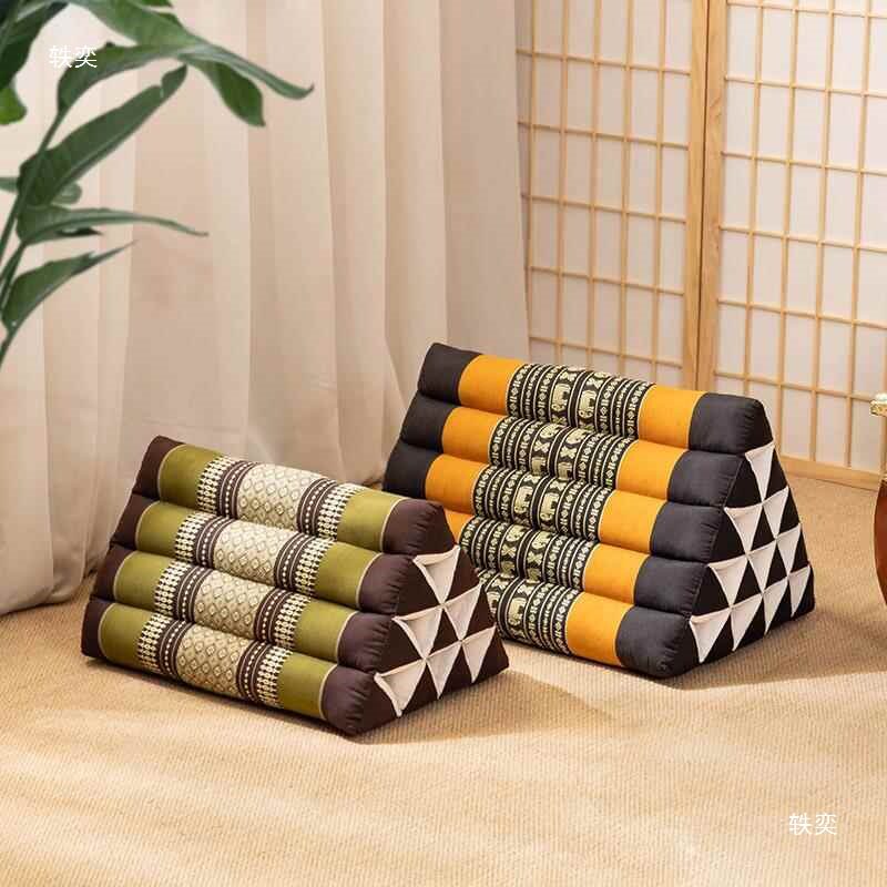Thai kapok triangle cushion home living room sofa pillow large back bay window bedroom lumbar pillow tatami pillow