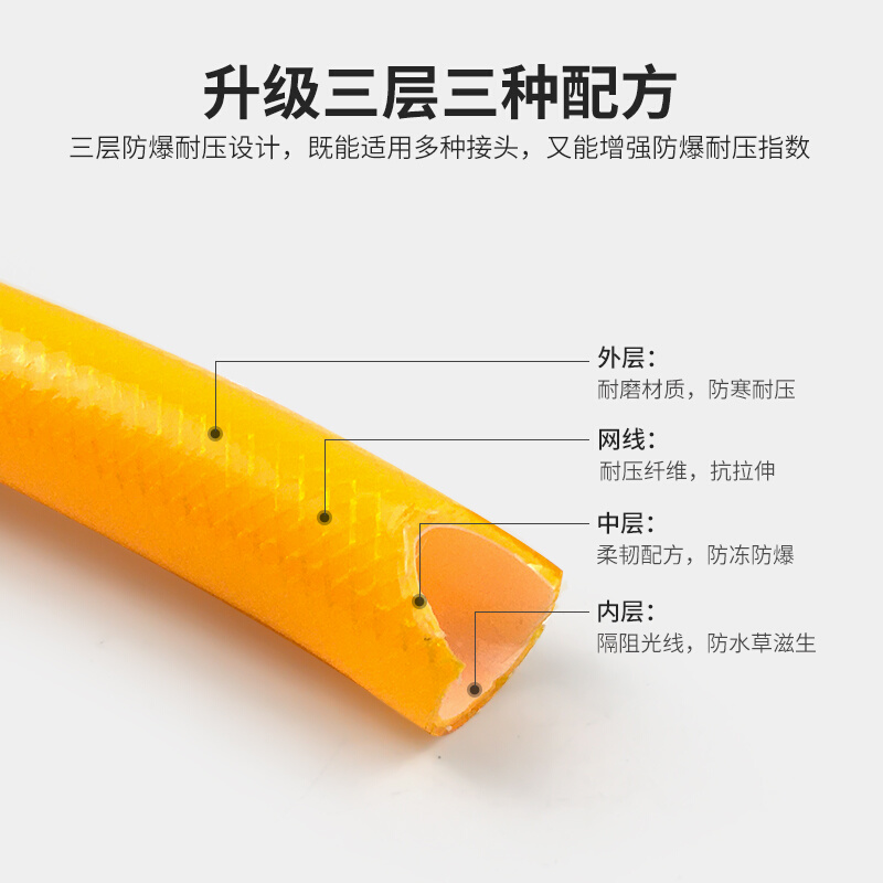黄金甲 水管软管洗车4分软水管家用自来水管塑料防冻四六分防晒