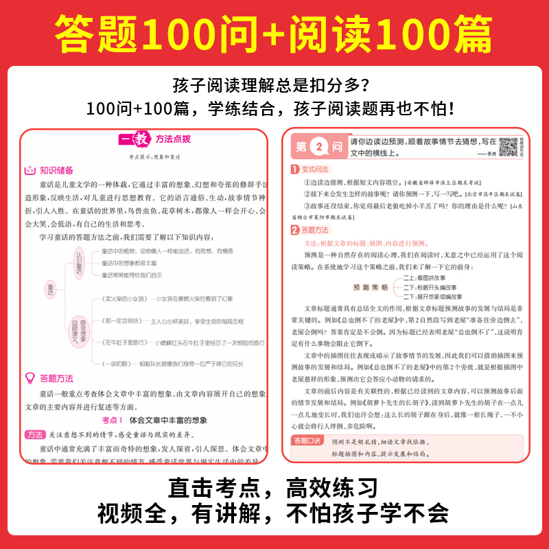 2024版一本小学语文阅读答题方法100问一二年级三四五六年级 - 图2