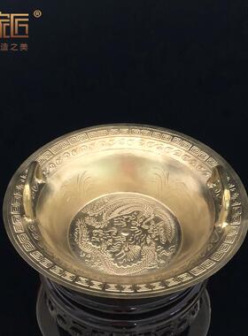 加厚铜盆纯铜聚宝盆风水摆件家居装饰品客厅办公室招财聚财礼品