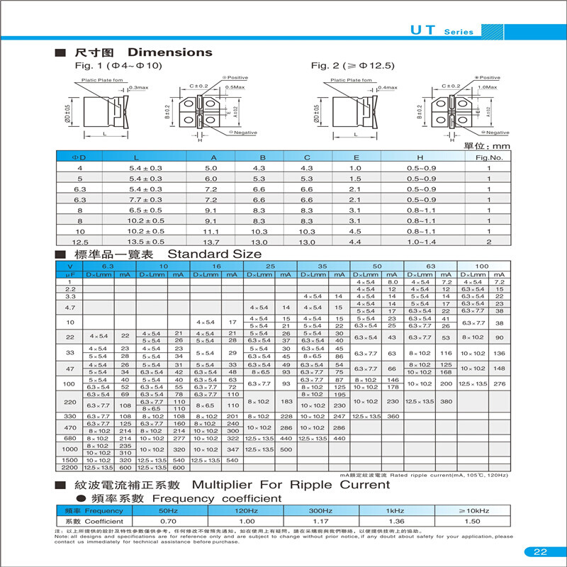 UT柯森贴片铝电解电容 33UF/35V 6.3*5.4mm 105度 1K/盘可配单-图1