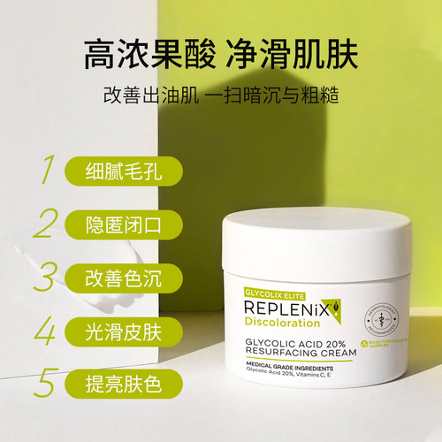 入会立减TOPIX REPLENIX20%果酸焕肤面霜提亮去黄改善暗沉去黑头 - 图1