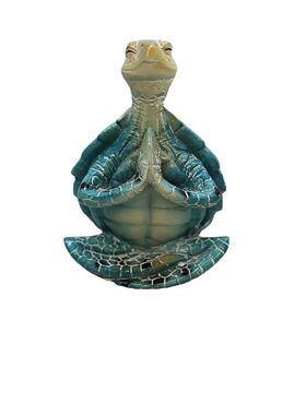 跨境海龟打坐悠闲装饰品摆件海洋家居庭院摆件禅坐乌龟仿真海洋