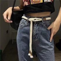 Hemp Rope Belt Hand-woven Fashion Tide Decoration Accessories Super Long Brief about 100 hitch Retro waist and waist waist rope