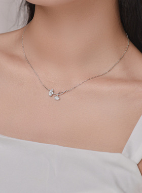 S999足银三生有【杏】银杏叶项链气质小众高级感叶子锁骨链女