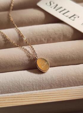 轻奢小众简约通体钛钢项链女