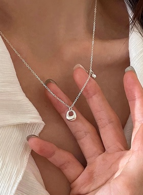 十里珠玉间S925纯银光面小银坨女
