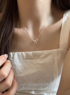十里珠玉间S925纯银双生蝴蝶结女