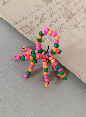 小众设计多巴胺海葵戒指vintage