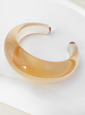 欧美时尚潮流绿色透明树脂手镯