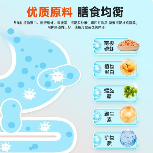 yee小丑鱼饲料海水鱼鱼粮海鱼蓝吊鱼食小颗粒荤素吊类缓沉鱼饲料 - 图1