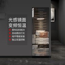 Emperle Frequency Conversion Ultra Slim Flush Red Wine Cabinet Constant Temperature Wine Cabinet Tea Ice Bar Drinks Refrigerated Cabinet Home Twin
