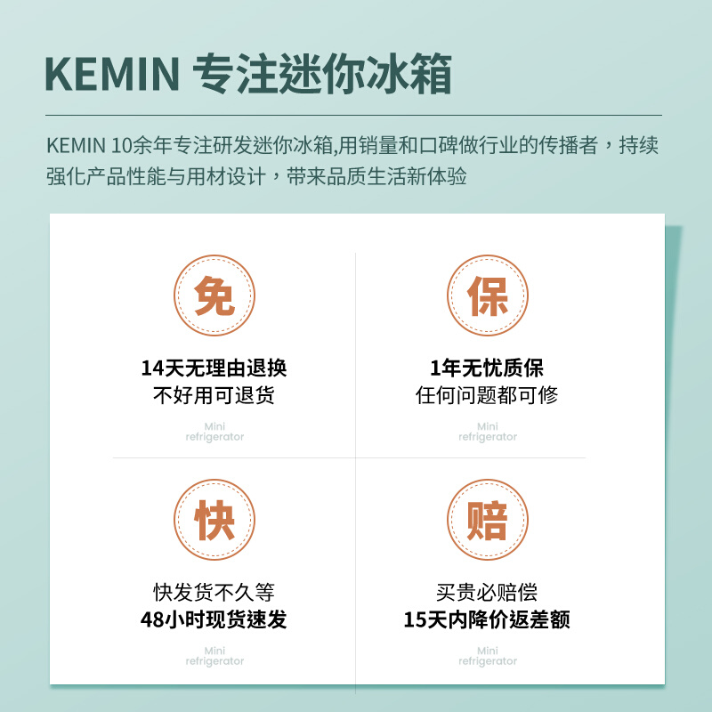 KEMIN科敏车载迷你小冰箱小型家用冷藏学生宿舍单人mini便携租房 - 图3