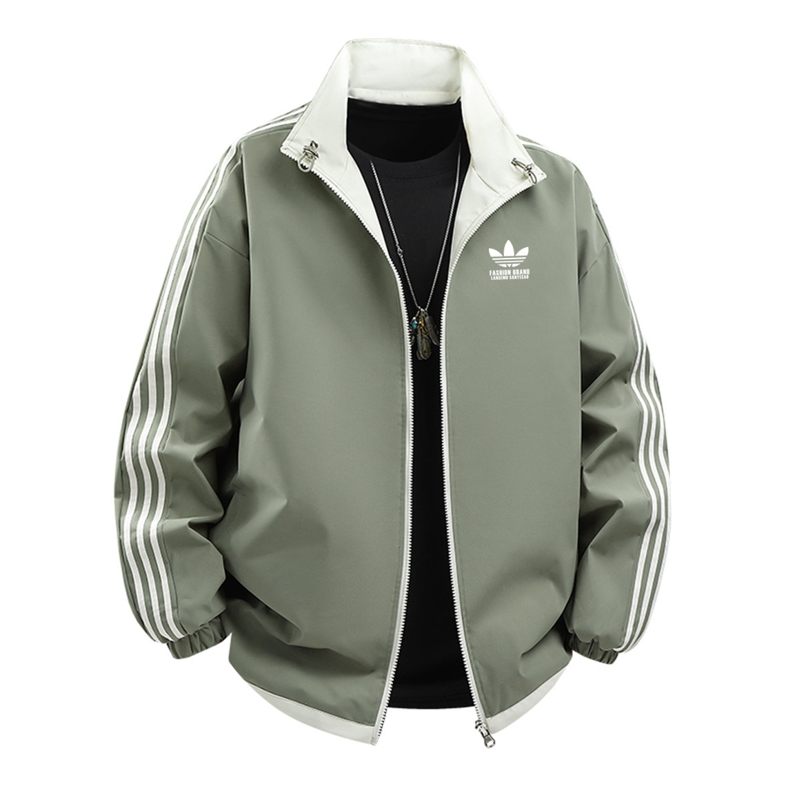 兰瑟姆三叶草2025秋季双面穿运动夹克外套男士三条杠风衣冲锋衣女,淘宝优惠券,粉丝福利购,淘宝优惠卷