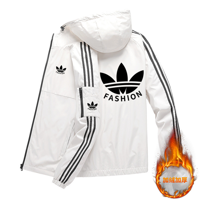 兰瑟姆三叶草2025秋季加绒运动冲锋衣外套男女三条杠夹克休闲风衣,淘宝优惠券,粉丝福利购,淘宝优惠卷