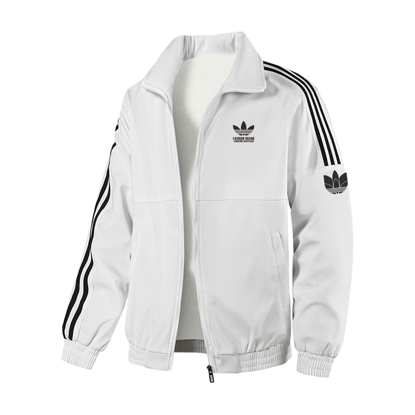 兰瑟姆三叶草2025秋冬季冲锋衣外套男士三条杠加绒夹克运动风衣女,淘宝优惠券,粉丝福利购,淘宝优惠卷