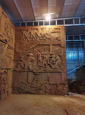 雕塑定制玻璃钢浮雕浮雕定制锻铜浮雕仿铜中医药红军人物浮雕壁画