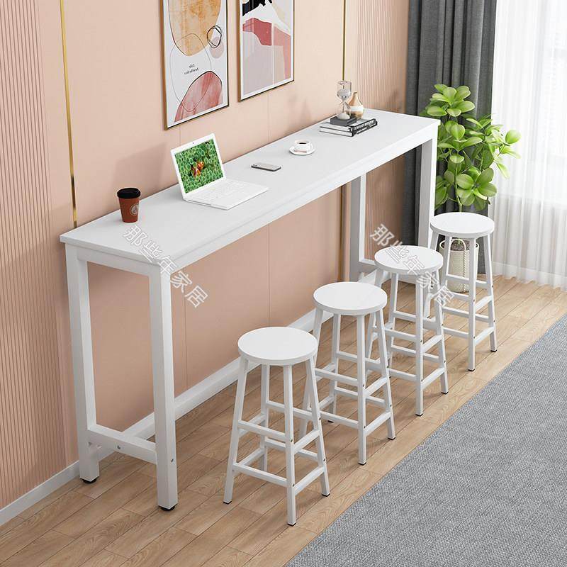 轻奢吧台家用长条桌子商用靠墙酒吧台奶茶店饭厅长小吧桌高脚桌椅,淘宝优惠券,粉丝福利购,淘宝优惠卷