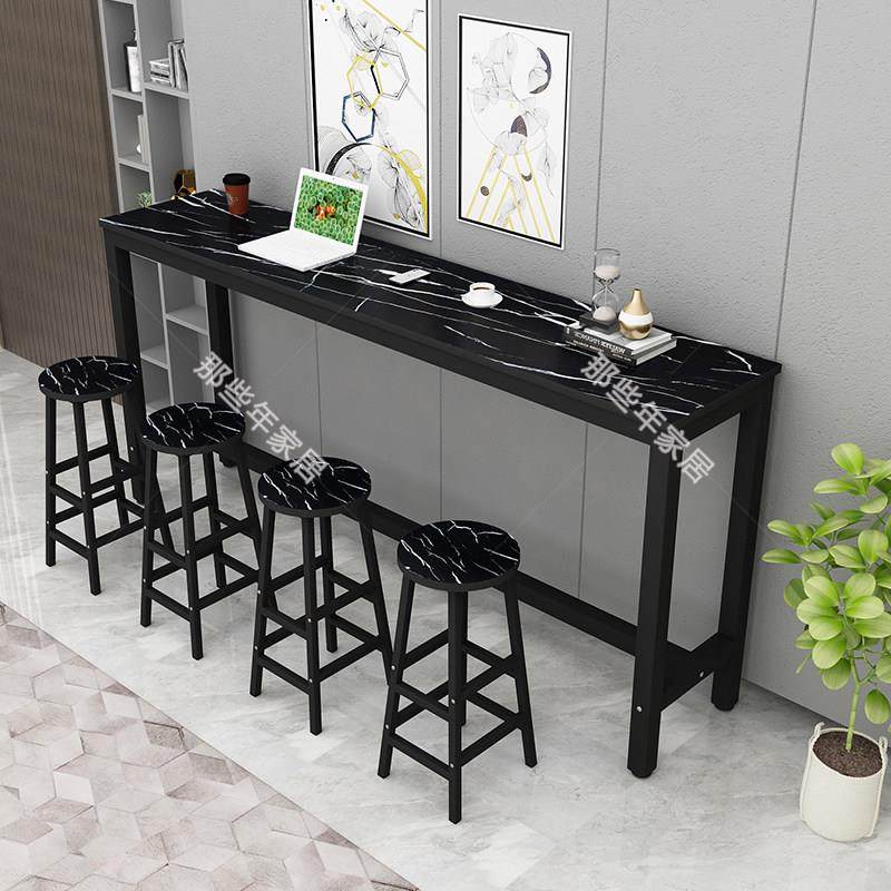 轻奢吧台家用长条桌子商用靠墙酒吧台奶茶店饭厅长小吧桌高脚桌椅,淘宝优惠券,粉丝福利购,淘宝优惠卷