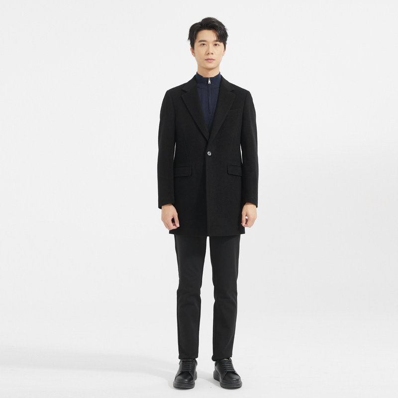 【柔软细腻】利郎奥莱毛呢外套2025冬季新款休闲保暖大衣外套男士 - 图2