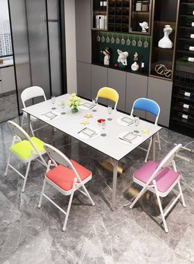 简易凳子靠背椅家用折叠椅子便携办公椅会议椅电脑椅餐椅宿舍椅子