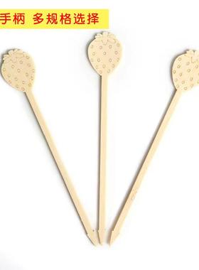 一次性竹签可爱带柄铁炮串可刻字烧烤竹签水果竹签子20KG/15000支