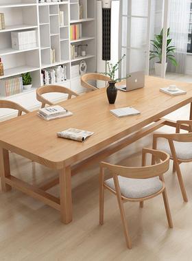 新款欧木质桌子家用书房客厅书桌餐桌长方形大桌子工作台书法桌