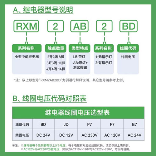 施耐德小型中间继电器24V/220V交直流RXM2LB2BD/8脚/14脚4AB2P7 - 图0